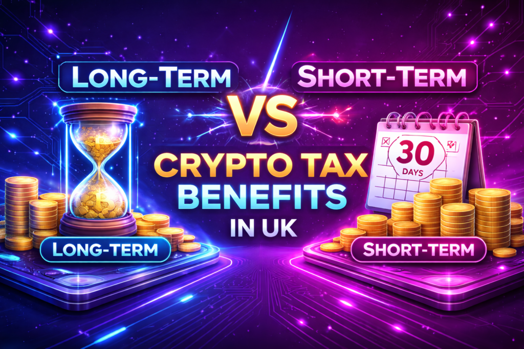long-term vs short-term crypto tax benefits in UK