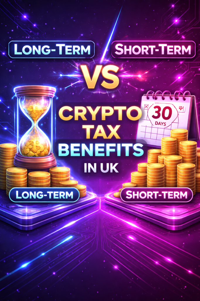 long-term vs short-term crypto tax benefits in UK