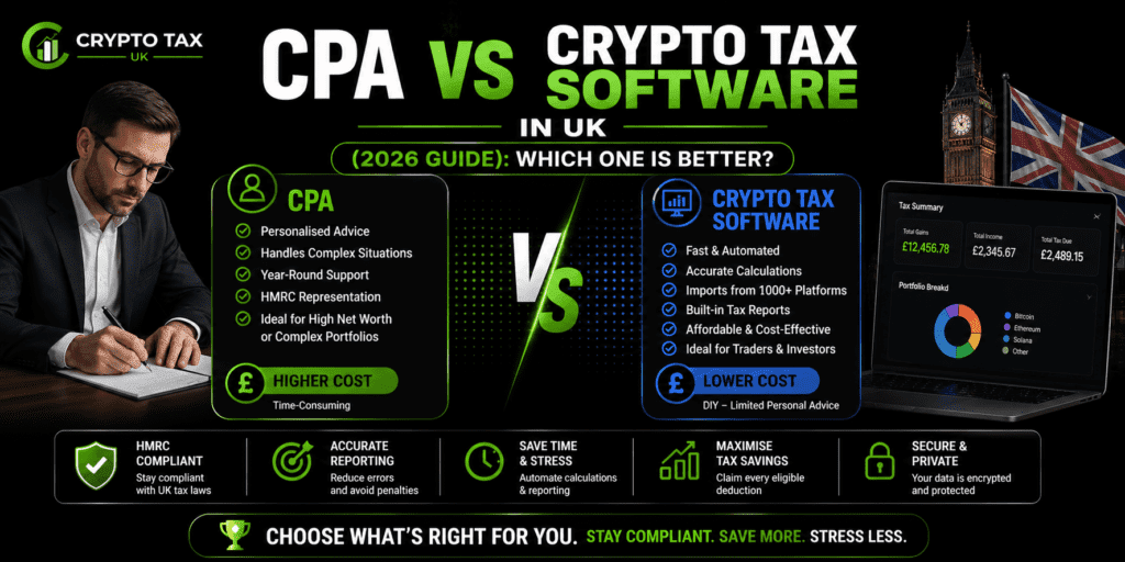 CPA vs Crypto Tax Software in UK (2026): Which Is Best for HMRC Compliance?