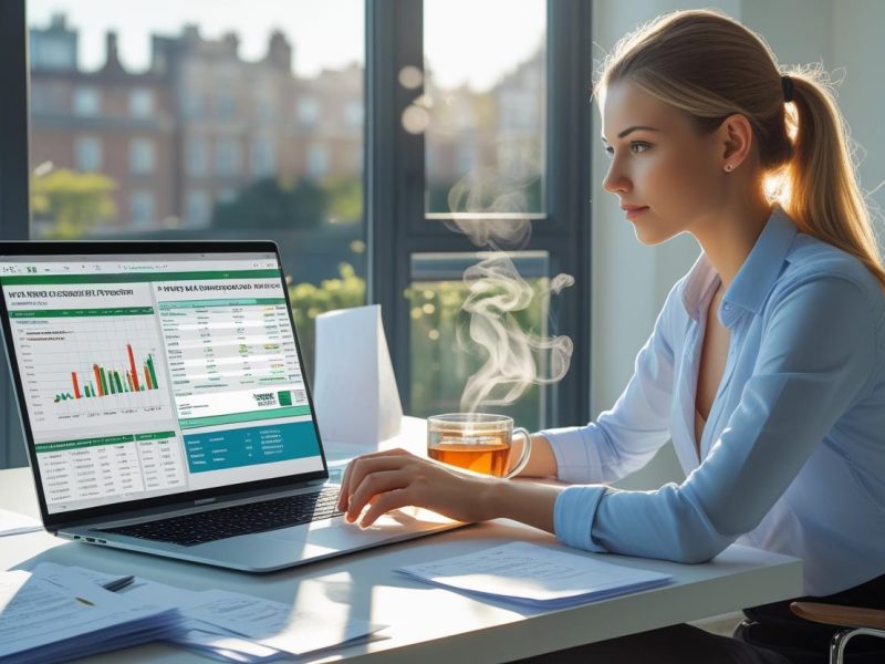 crypto charts Self-employed crypto tax UK freelancer preparing HMRC crypto self-assessment with laptop, receipts, and tax documents at home — how to report crypto income as self-employed in UK